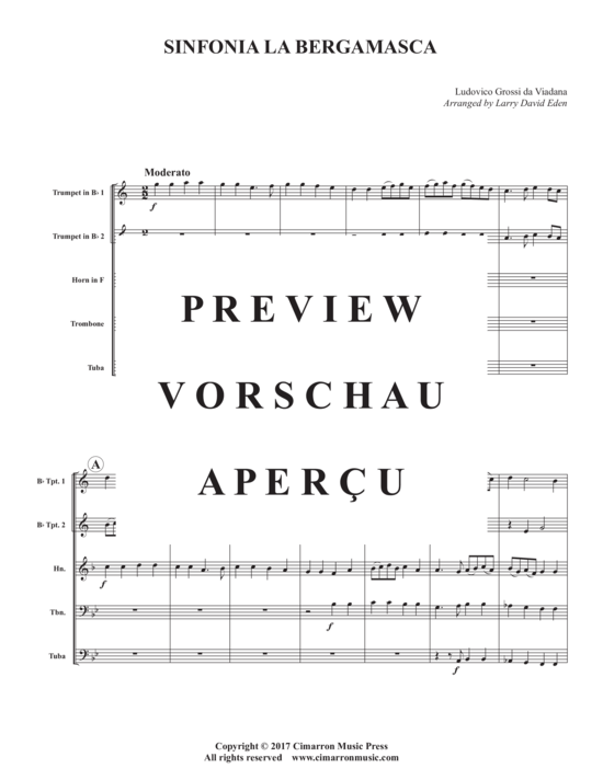 Produktgalerie: Seite 3 von 10 Sinfonia La Bergmasca , , (Blechbläserquintett)