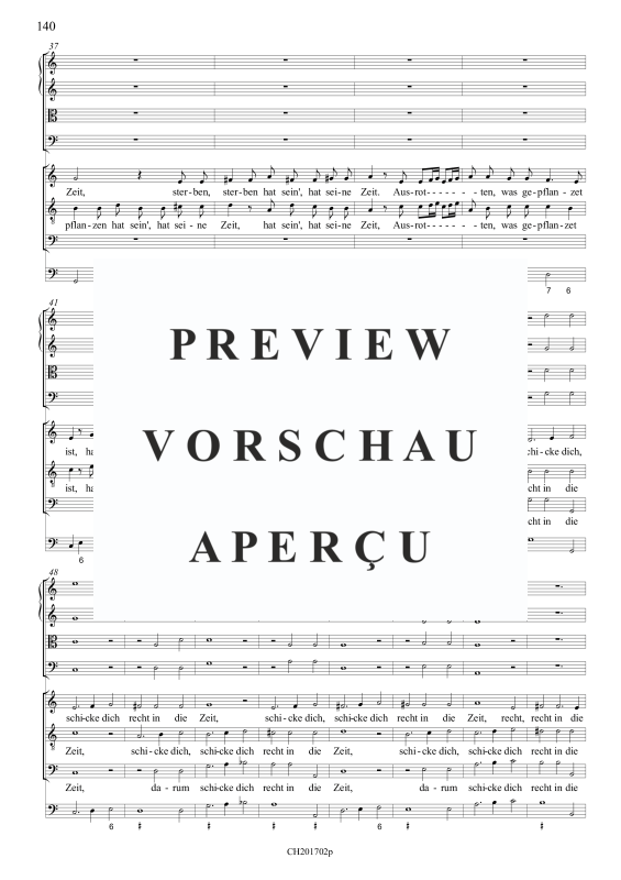 gallery: Ein jegliches hat seine Zeit (Partitur), , Gemischtes Ensemble ATB, 4 Streicher und BC