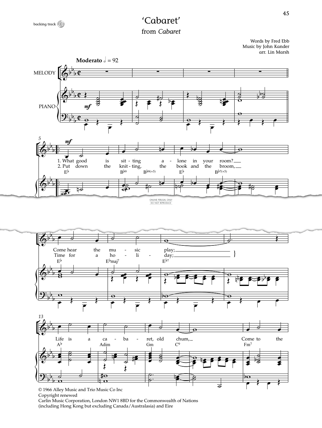 Product gallery: Page 1 of 1 Cabaret, John Kander