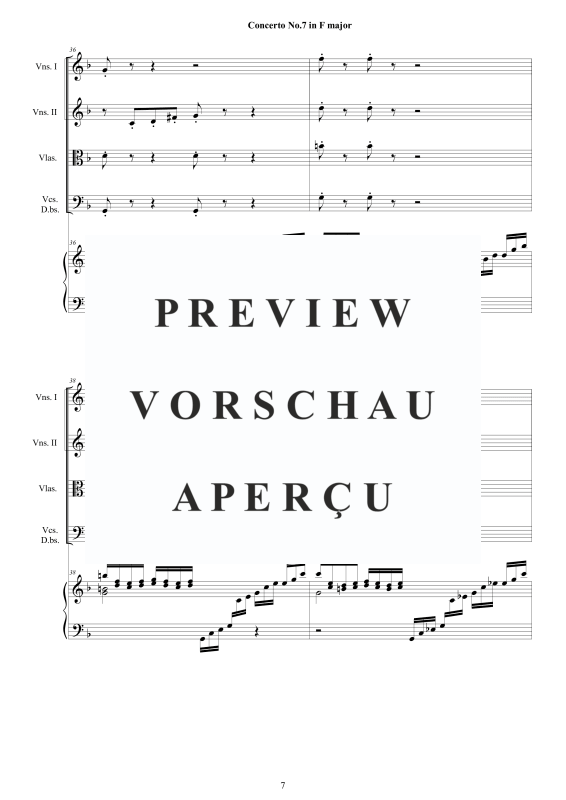 Produktgalerie: Seite 8 von 11 Cembalo Konzert Nr. 7 in F-Dur, , Cembalo und Streichorchester