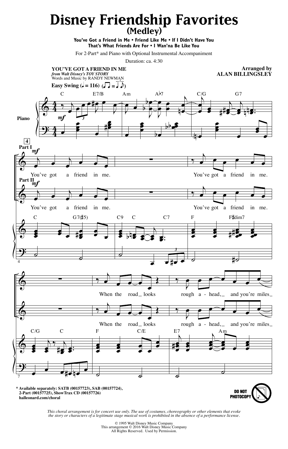 Produktbild zu: Disney Friendship Favorites (Medley)