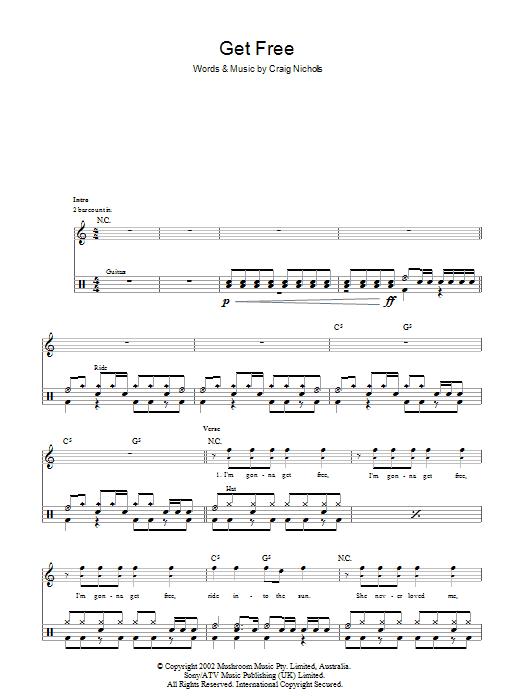 Produktgalerie: Seite 1 von 1 Get Free, The Vines, Melodieinstrument