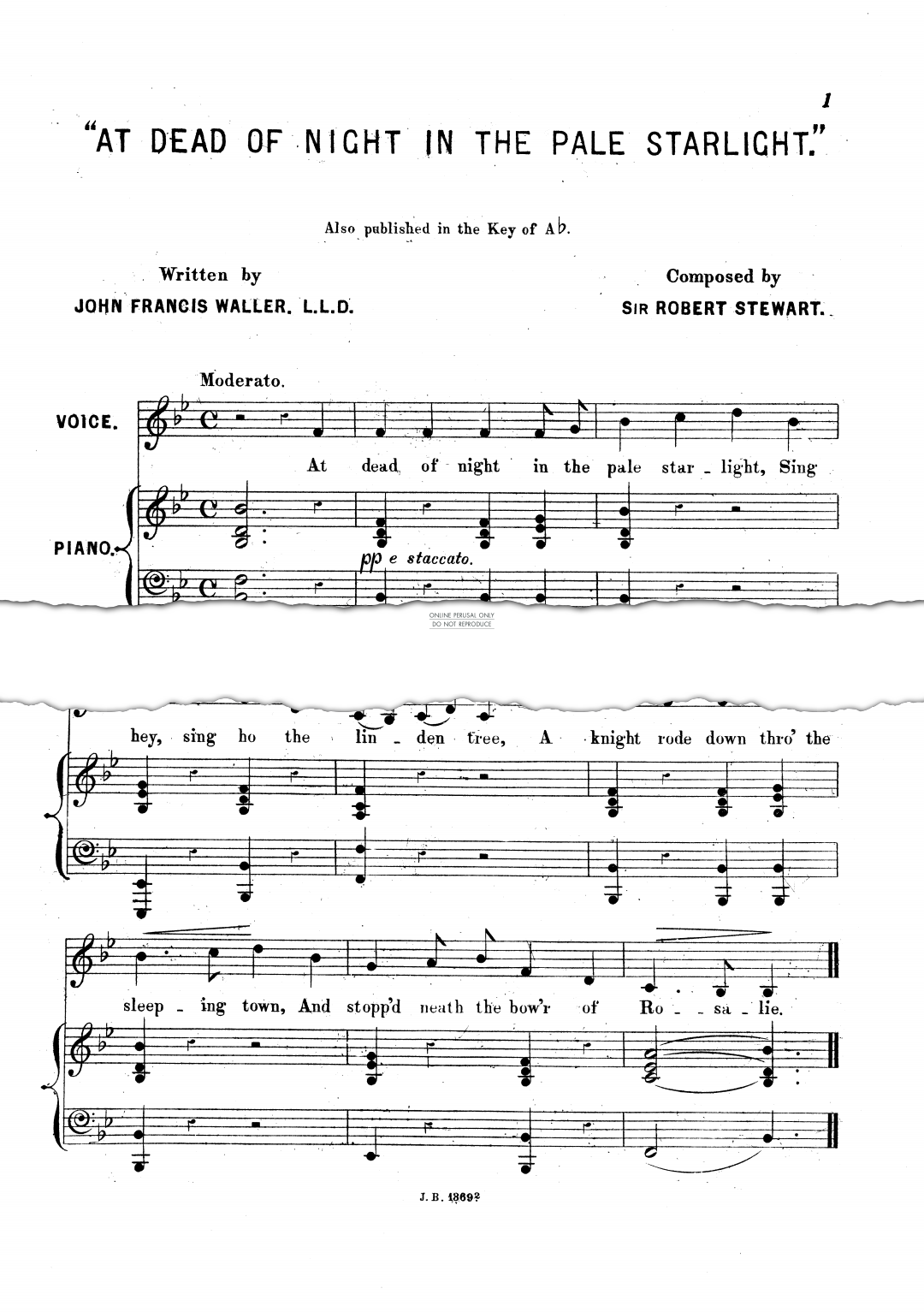 Produktgalerie: Seite 1 von 1 At Dead Of Night By The Pale Starlight, Sir Robert Stewart, Gesang, Klavier