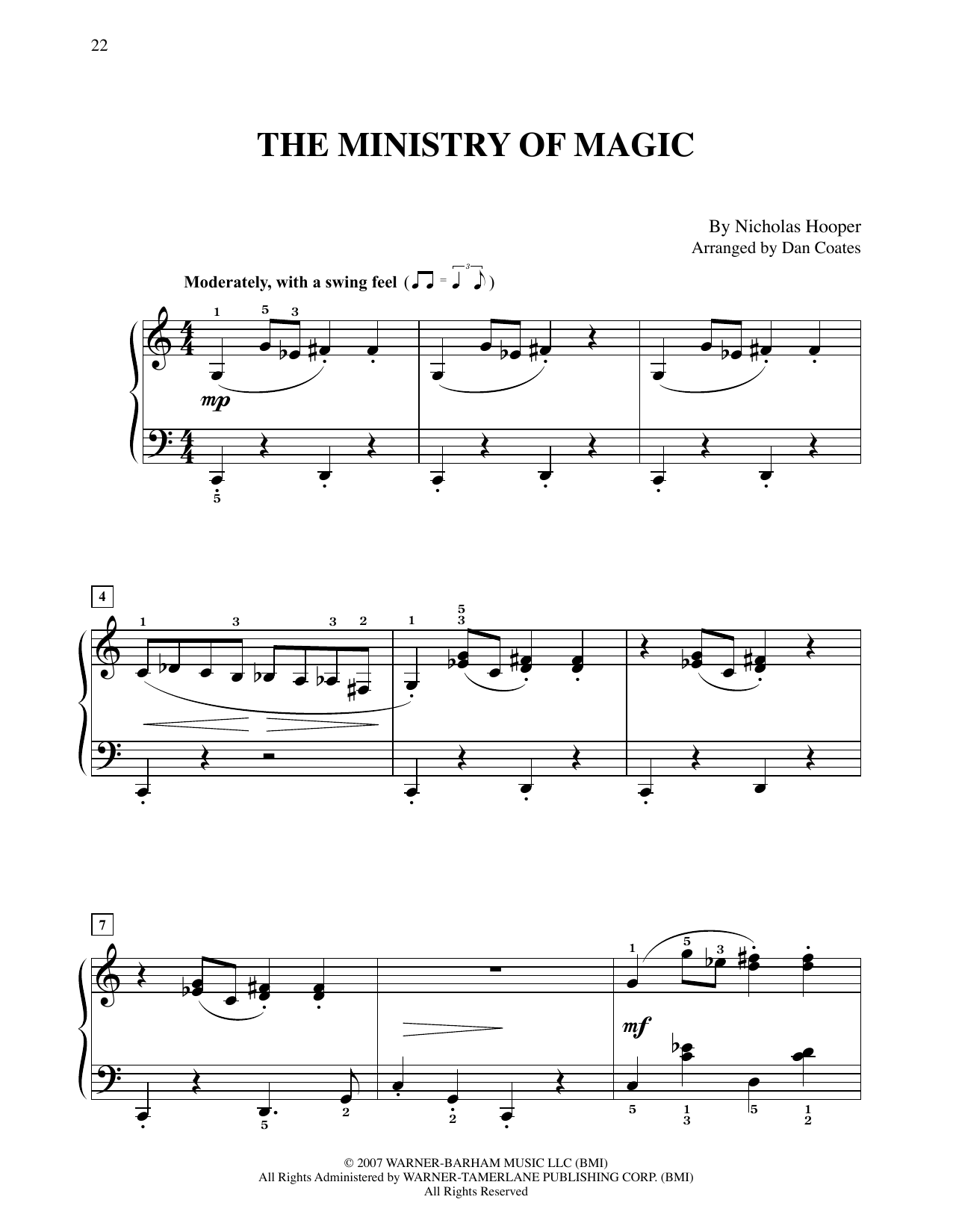 Product picture to: The Ministry Of Magic (from Harry Potter) (arr. Dan Coates)