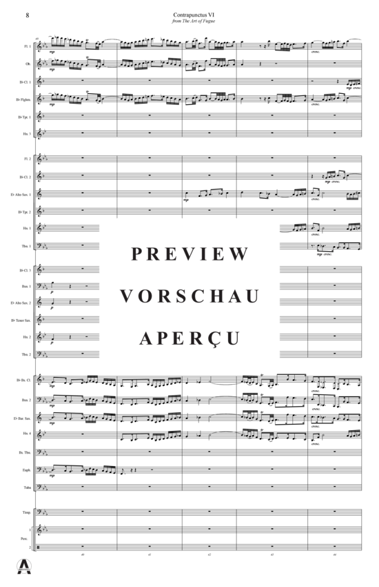 Produktgalerie: Seite 11 von 18 Contrapunctus 6 aus Kunst der Fuge , , (Concert Band)