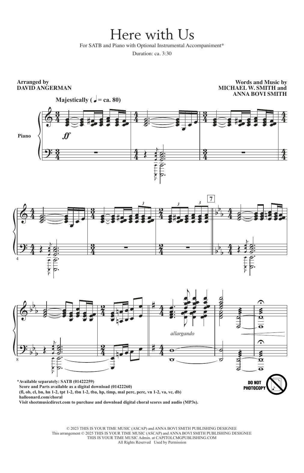 Produktgalerie: Seite 1 von 1 Here With Us (arr. David Angerman), Michael W. Smith, Chor