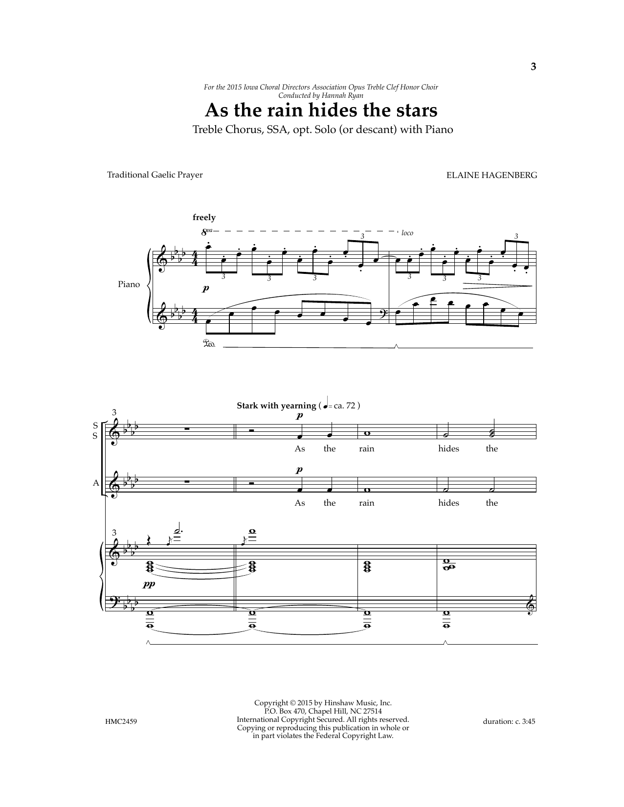 Produktgalerie: Seite 1 von 1 As The Rain Hides The Stars, Elaine Hagenberg, Chor