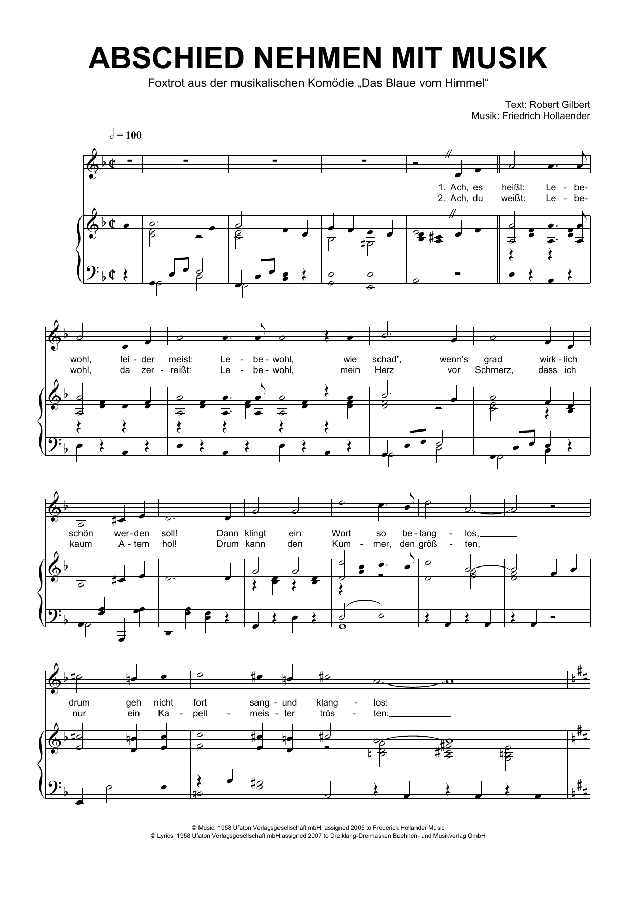 Product gallery: Page 1 of 1 Abschiednehmen Mit Musik, Friedrich Hollaender