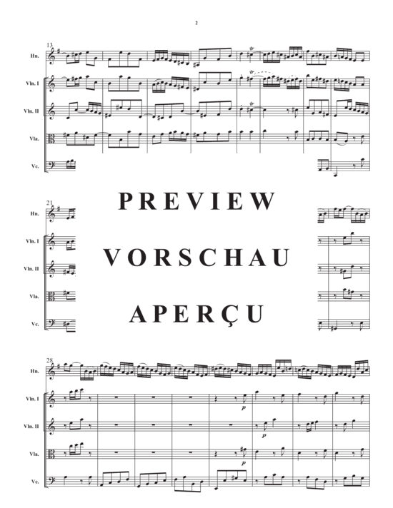 Produktgalerie: Seite 4 von 21 Concerto in a minor , , (Streicher Quartett + Horn in F Solo)