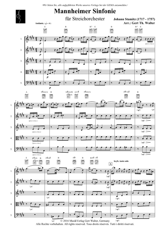 Produktbild zu: Mannheimer Sinfonie Johann Stamitz