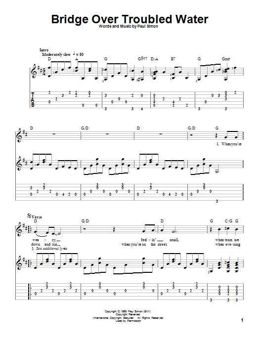 Produktgalerie: Seite 1 von 1 Bridge Over Troubled Water, Simon & Garfunkel, Gitarre