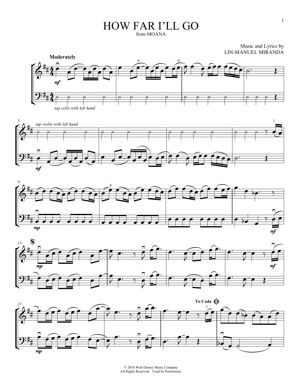 Produktgalerie: Seite 1 von 1 How Far I'll Go (from Moana) (arr. Michelle Hynson), Alessia Cara
