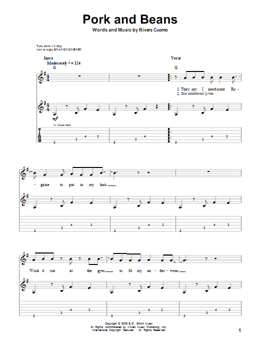 Produktgalerie: Seite 1 von 1 Pork And Beans, Weezer, Gitarre