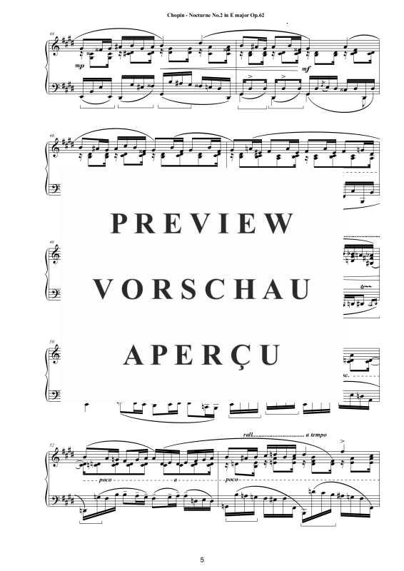 Product gallery: Page 6 of 9 Nocturne No. 2 in E major Op. 62, , Solo Piano
