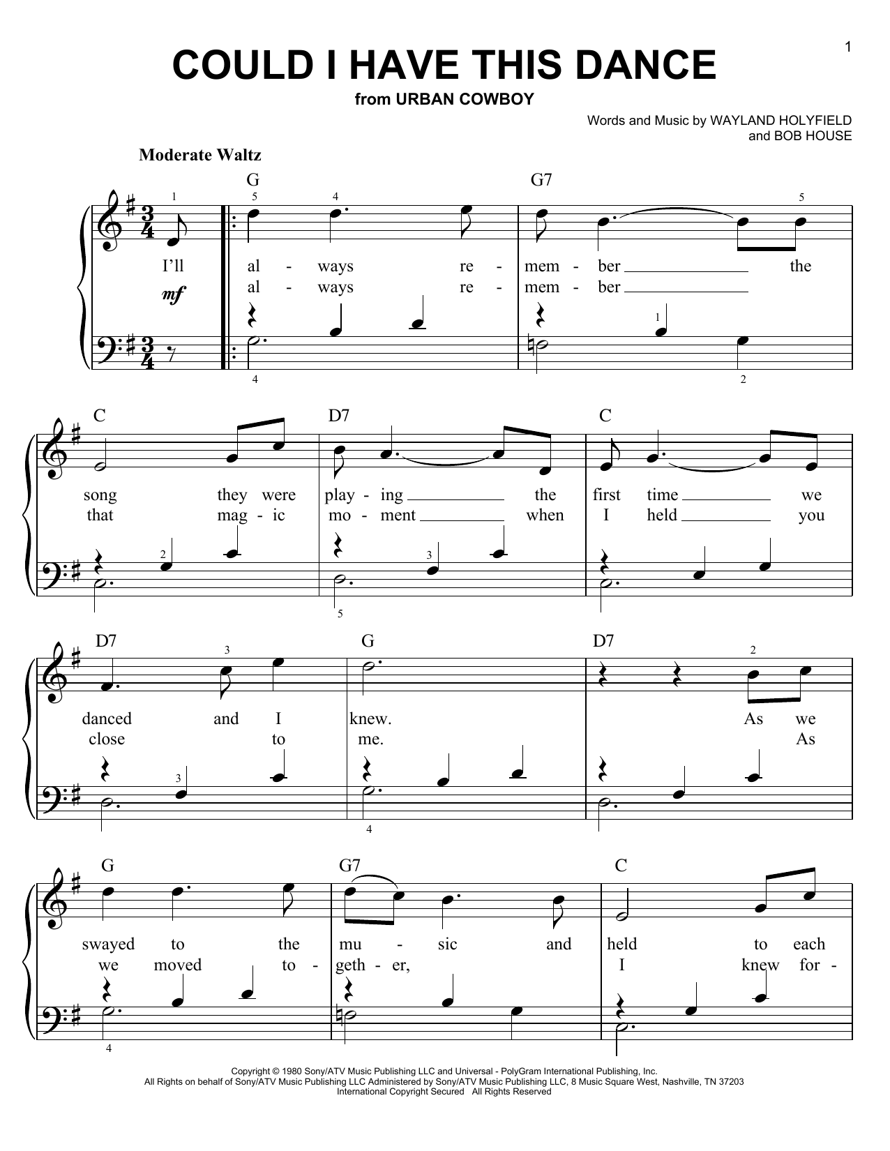 Produktgalerie: Seite 1 von 1 Could I Have This Dance, Anne Murray, Klavier