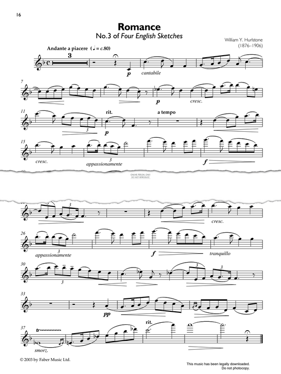 Product gallery: Page 1 of 1 Romance No.3 of Four English Sketches, William Y. Hurlstone