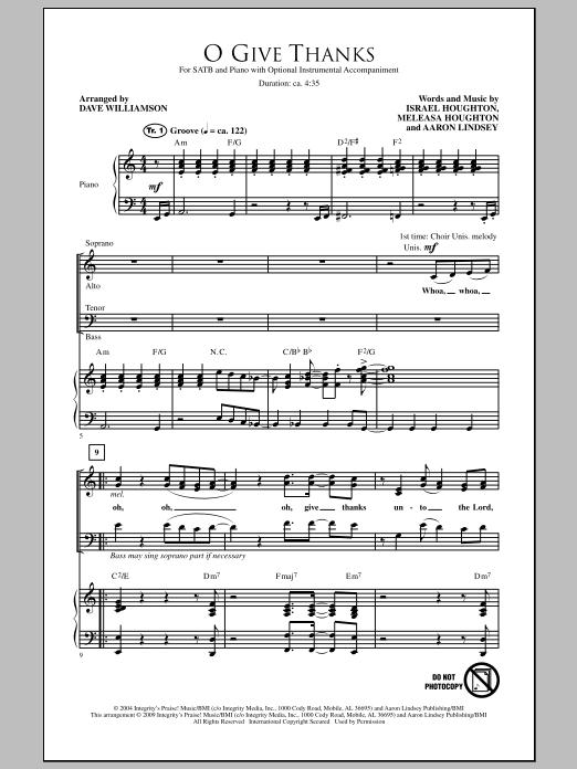 Produktgalerie: Seite 1 von 1 O Give Thanks, Dave Williamson, Chor