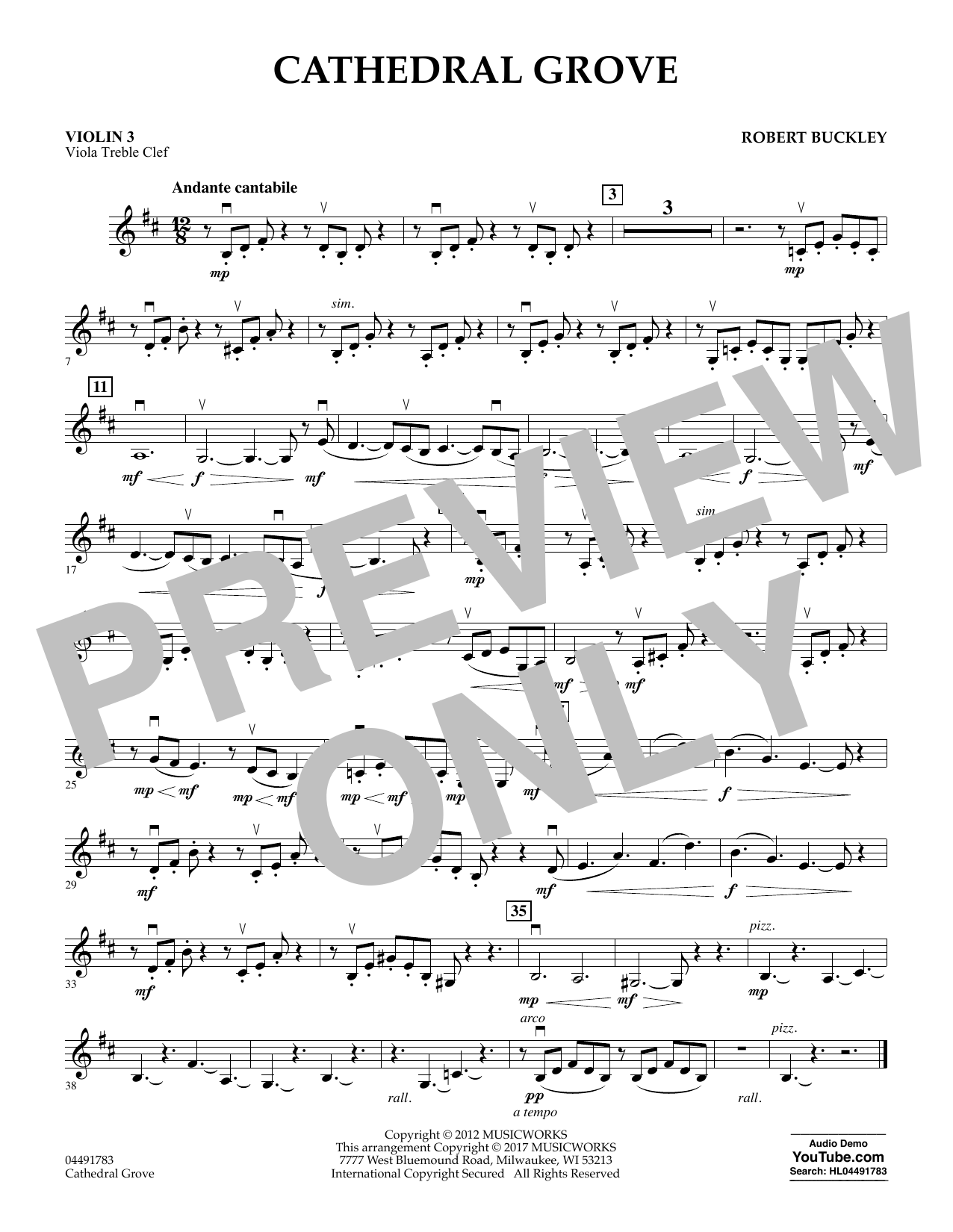 Product picture to: Cathedral Grove - Violin 3 (Viola Treble Clef)