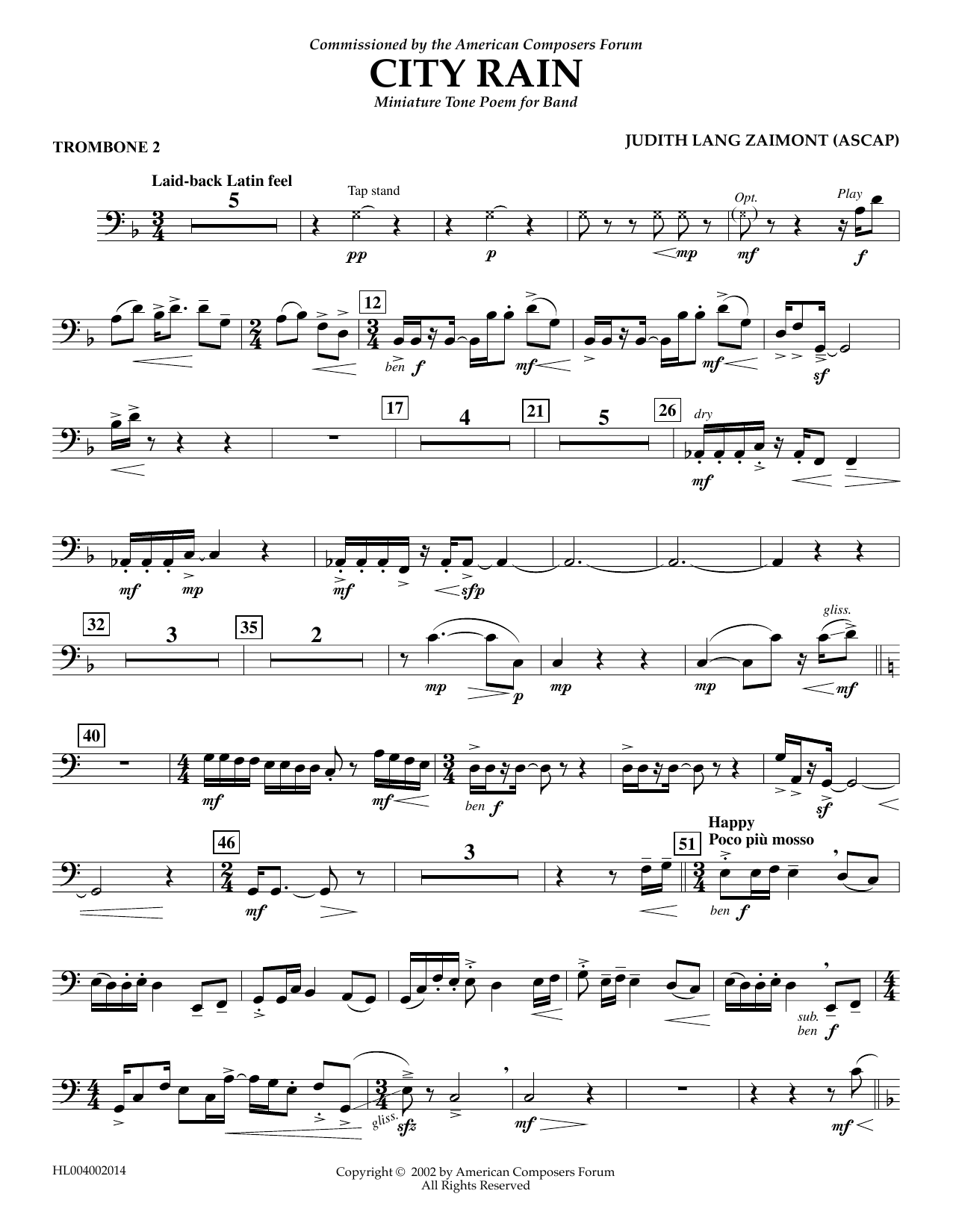 Produktbild zu: City Rain - Trombone 2