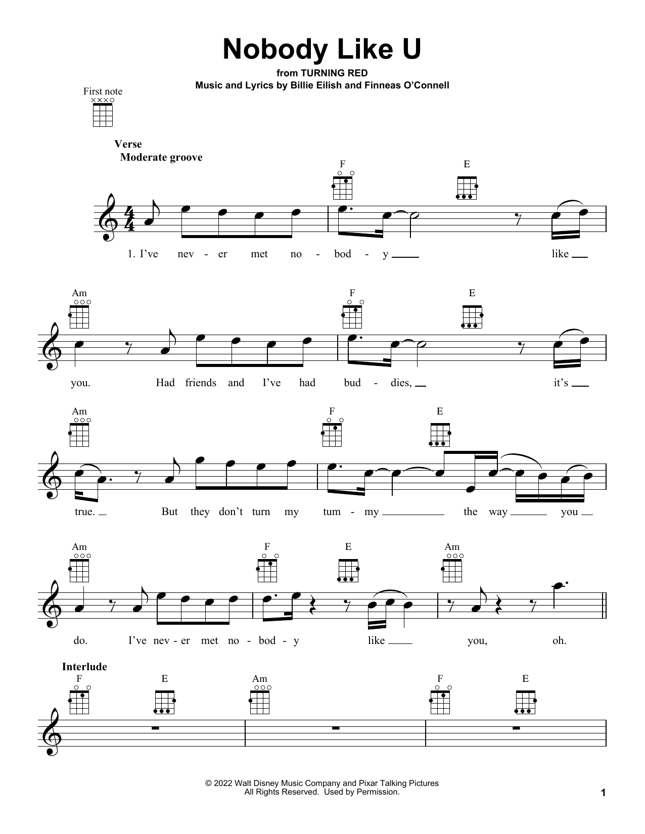 Product gallery: Page 1 of 1 Nobody Like U (from Turning Red), 4*TOWN