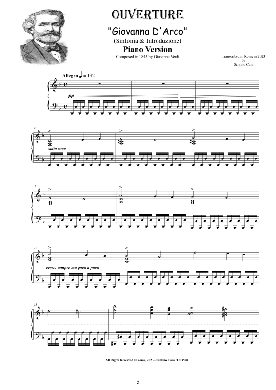 Produktgalerie: Seite 1 von 11 Ouvertüre (Sinfonia e Introduzione) aus Giovanna d'Arco - Klavier Version, , Klavier Solo