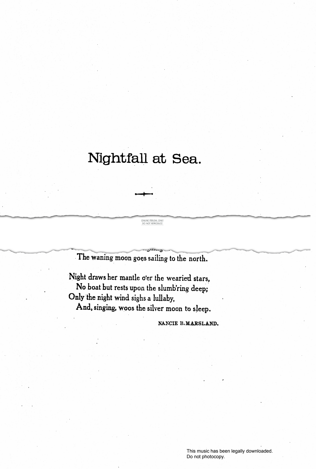 Product picture to: Nightfall At Sea