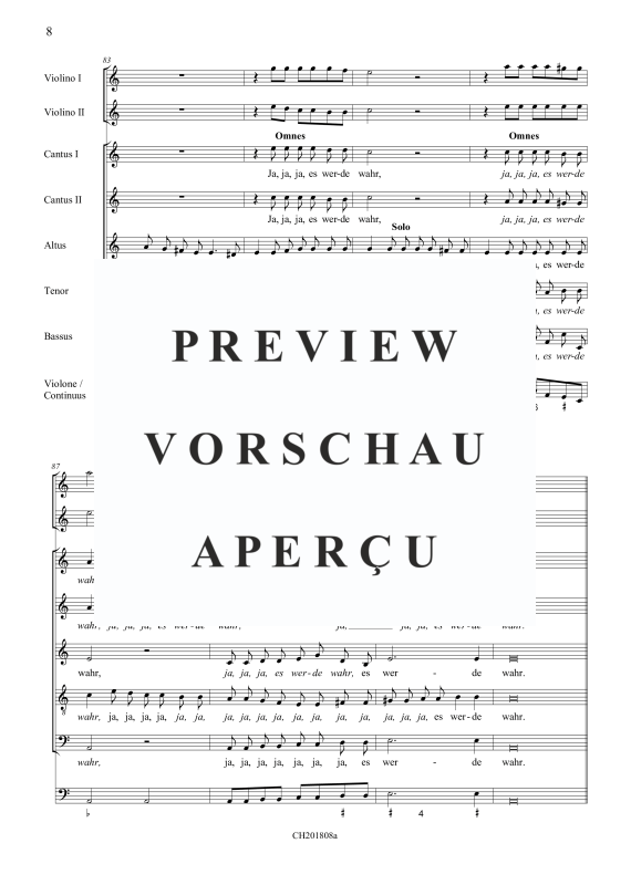 gallery: Jesu, meine Freud und Wonne (aus: Fest-, Buß- und Danklieder), , (5 Vokalstimmen, 5 Instrumentalstimmen und Continuo)