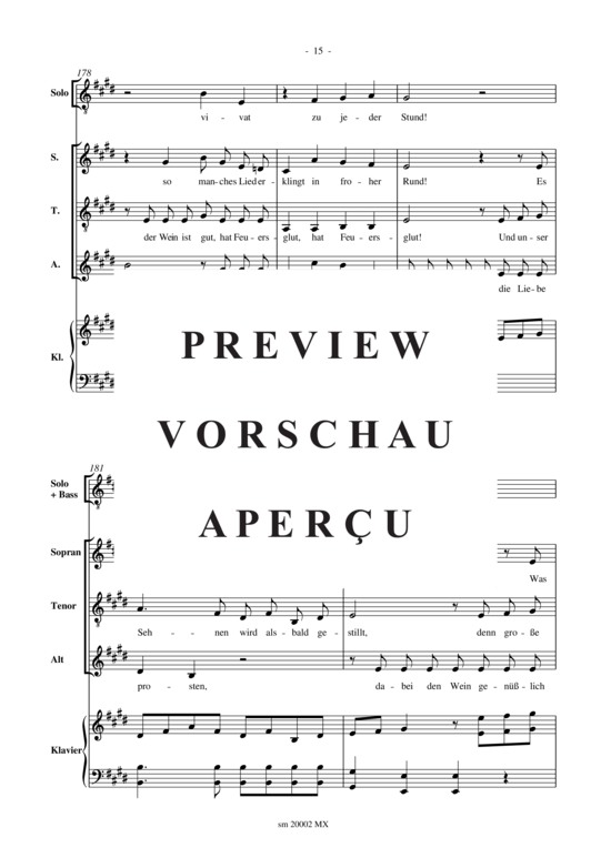 Product gallery: Page 17 of 19 Es leb' die Liebe und der Wein , , (bass solo, mixed choir + piano)