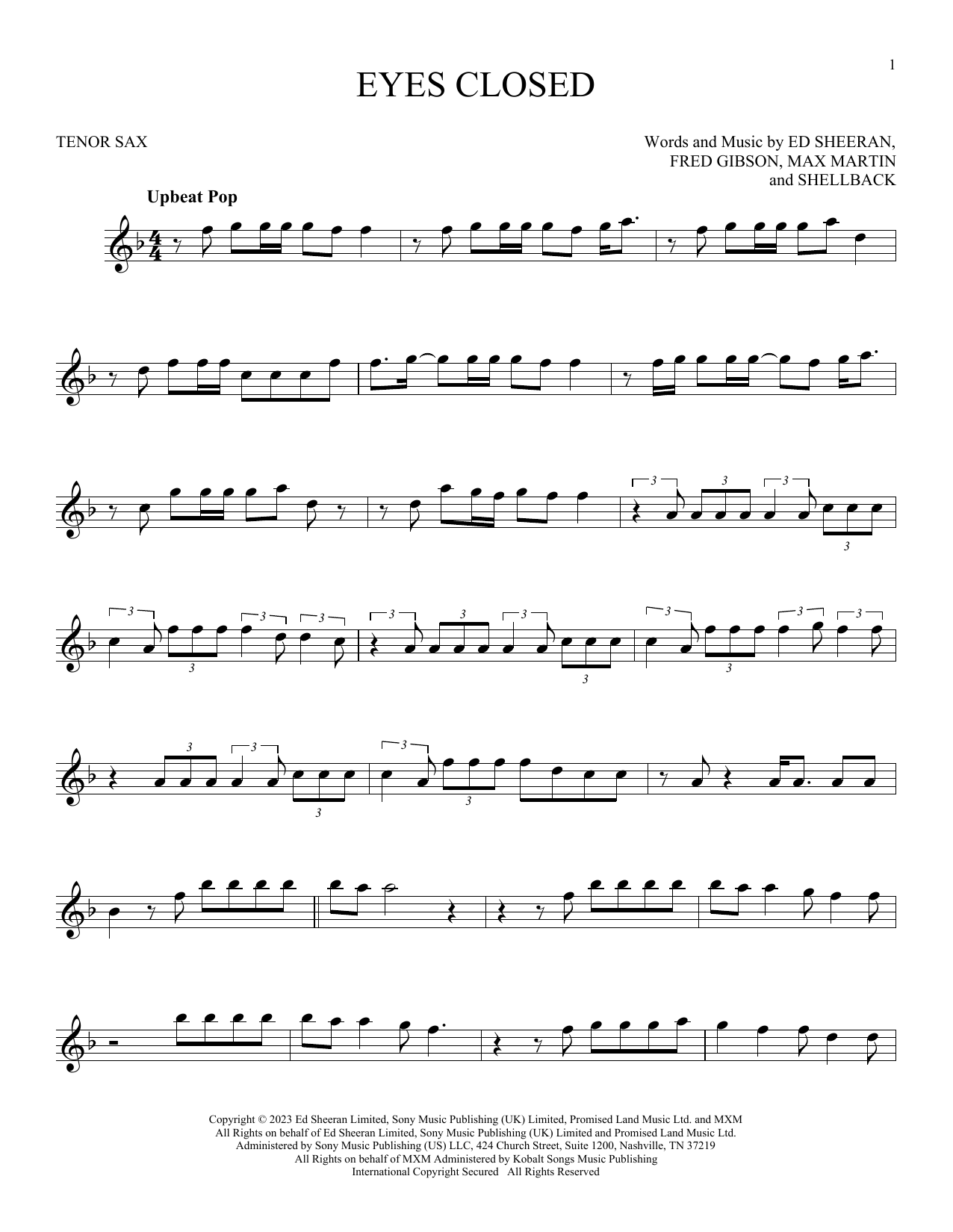 Product gallery: Page 1 of 1 Eyes Closed, Ed Sheeran