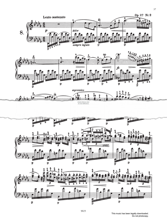 Produktgalerie: Seite 1 von 1 Nocturne in Db Major Op.27 No.2, Frederic Chopin, Klavier