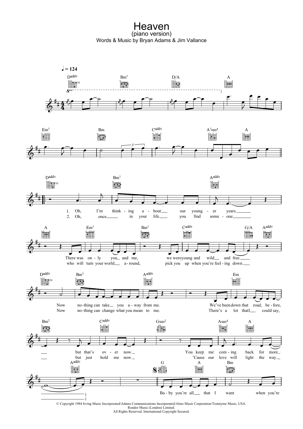 Product picture to: Heaven (piano version)