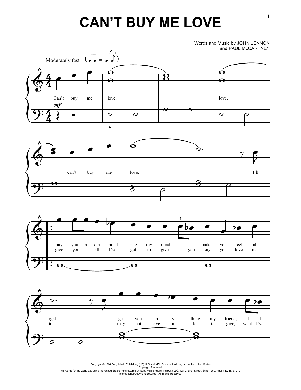 Product gallery: Page 1 of 1 Can't Buy Me Love, The Beatles
