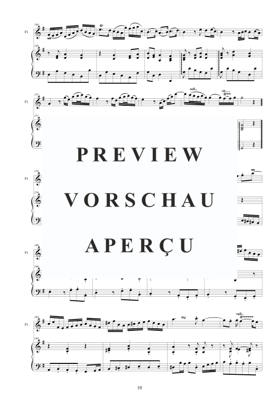 Product gallery: Page 11 of 11 Flute Sonata in E minor BWV 1034, , Flute and Harpsichord/Piano