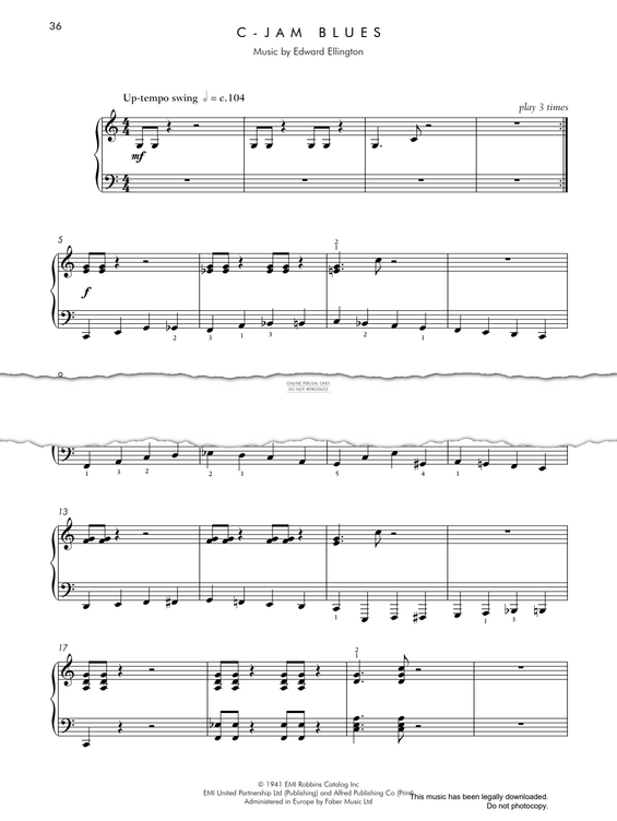 Produktbild zu: C Jam Blues