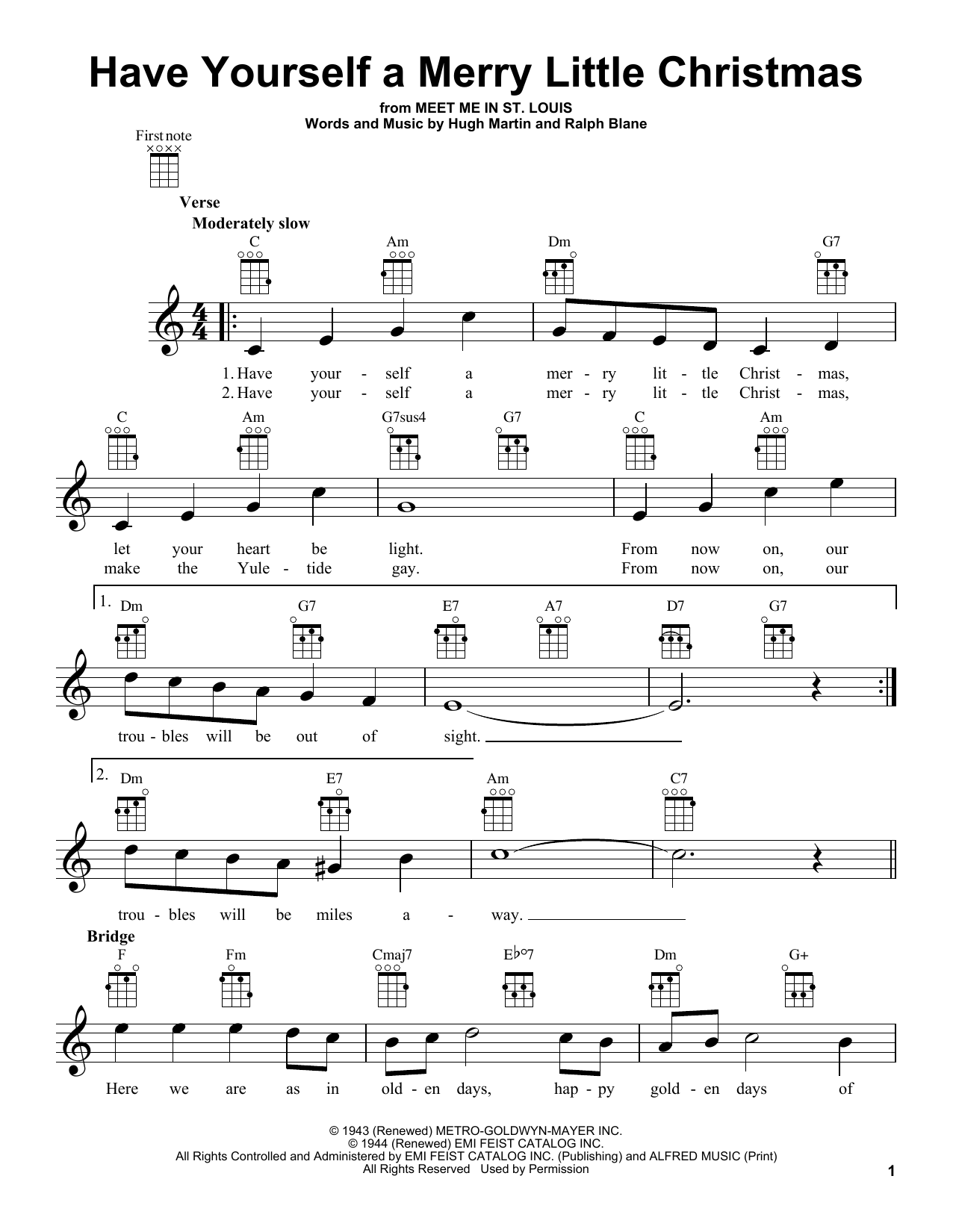 Product gallery: Page 1 of 1 Have Yourself A Merry Little Christmas, Ralph Blane