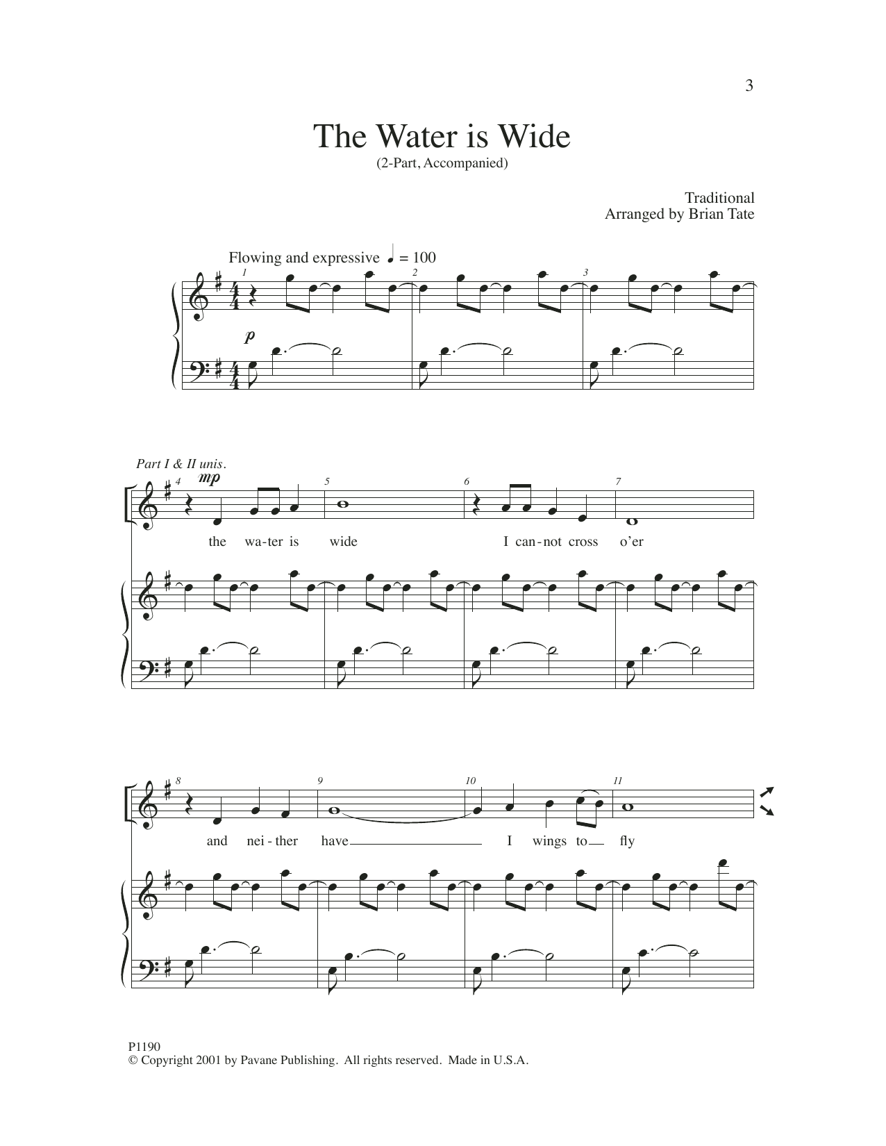 Produktgalerie: Seite 1 von 1 The Water Is Wide, Brian Tate, Chor