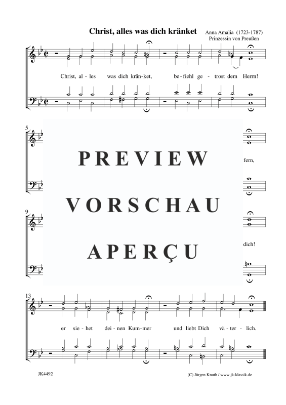 Produktbild zu: Christ, alles was dich kränketAnna Amalia