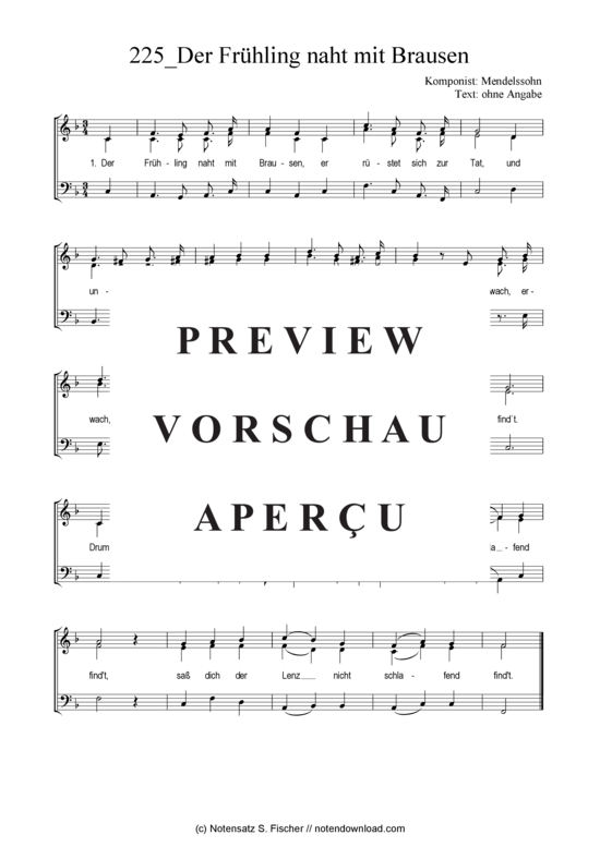 Product gallery: Page 2 of 3 Der Frühling naht mit Brausen , , (Mixed choir SAB)