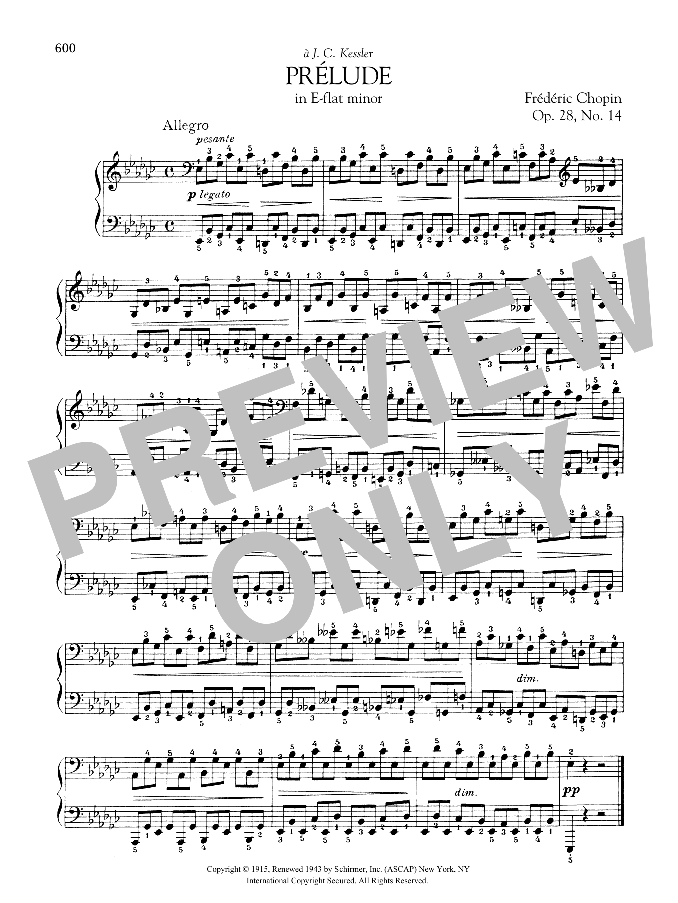 Product gallery: Page 1 of 1 Prélude in E-flat minor, Op. 28, No. 14, Frédéric Chopin