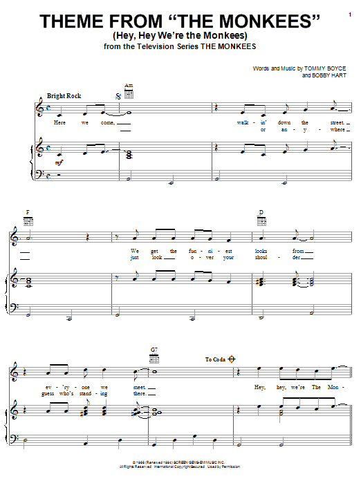 Produktbild zu: Theme from The Monkees (Hey, Hey We're The Monkees)