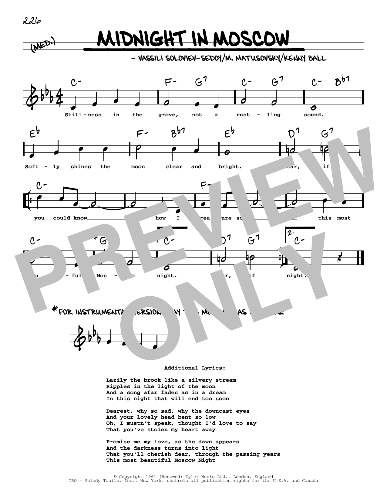 Produktbild zu: Midnight In Moscow (arr. Robert Rawlins)