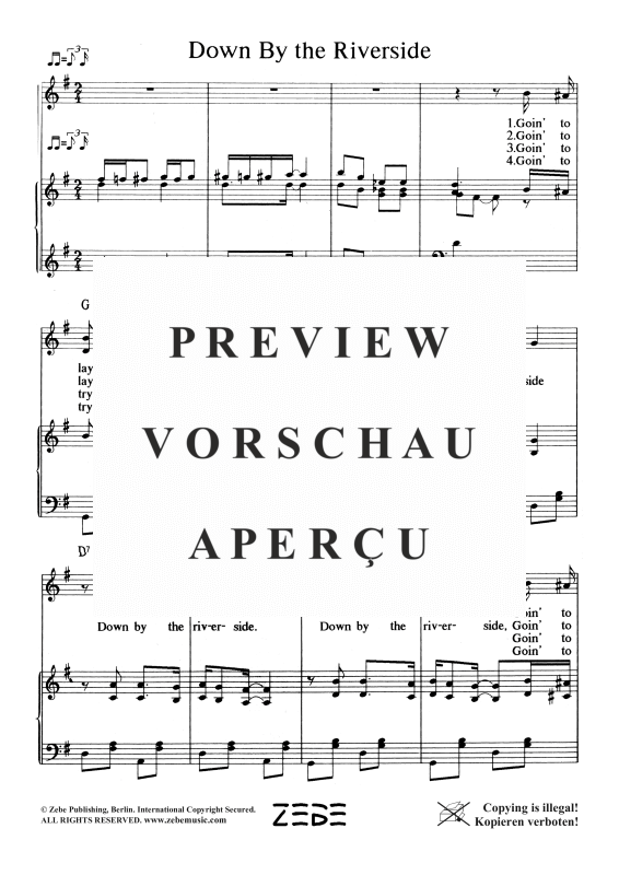 gallery: Down By the Riverside, , Voice and Piano