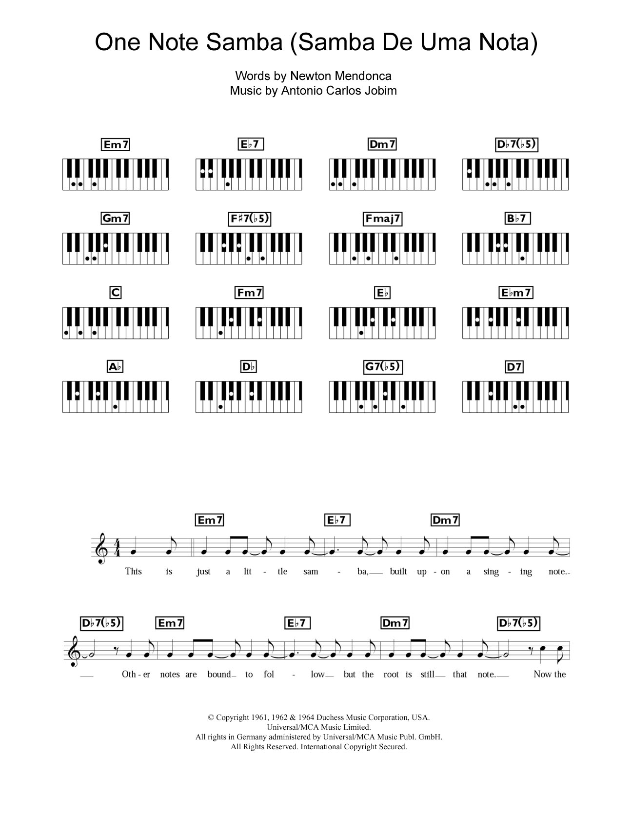Produktbild zu: One Note Samba (Samba De Uma Nota)