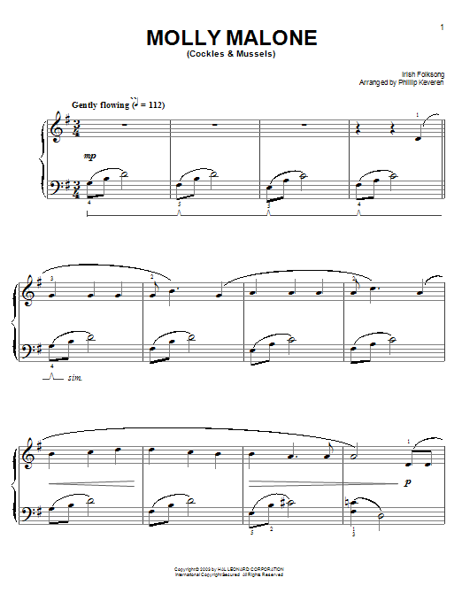 Product picture to: Molly Malone (Cockles & Mussels) (arr. Phillip Keveren)