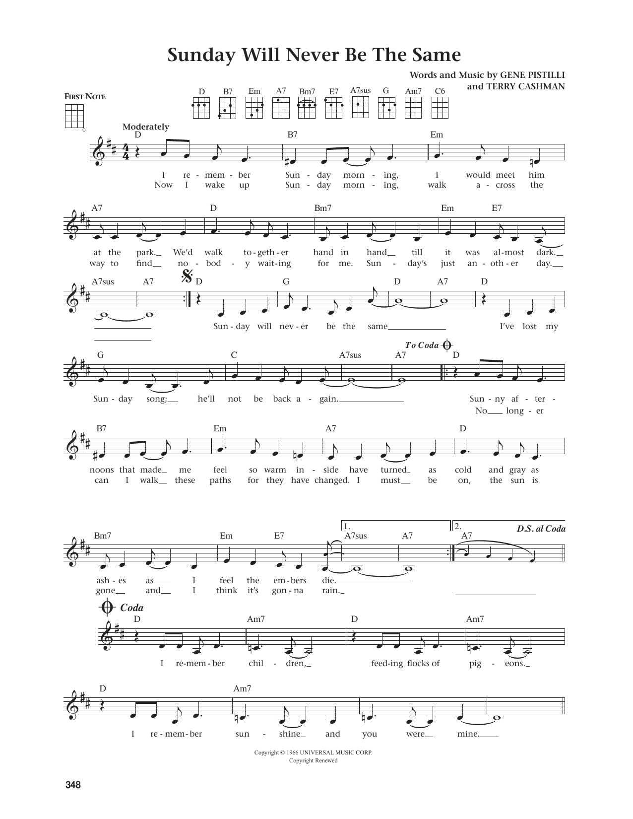 Product gallery: Page 1 of 1 Sunday Will Never Be The Same (from The Daily Ukulele) (arr. Jim Beloff), Spanky & Our Gang