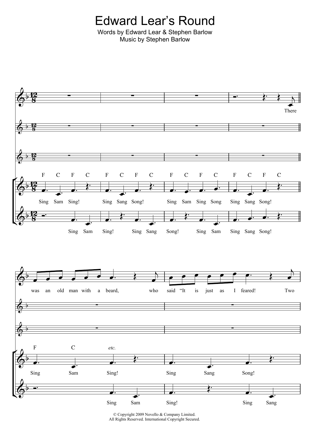 Produktbild zu:  Edward Lear's Round - Edward Lear