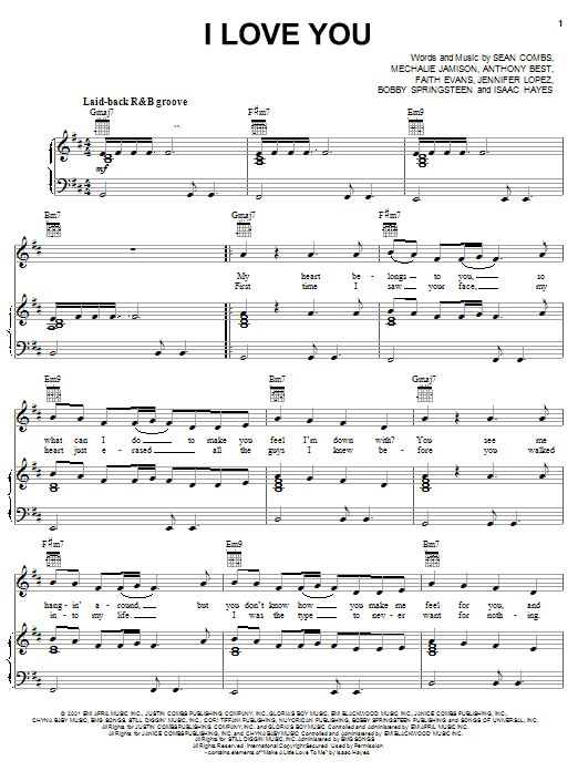 Produktgalerie: Seite 1 von 1 I Love You, Faith Evans, Gesang, Gitarre, Klavier