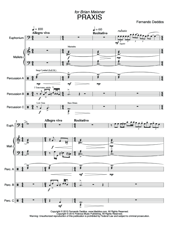 Product gallery: Page 1 of 11 Praxis, , (Euphonium Solo Percussion Ensemble)