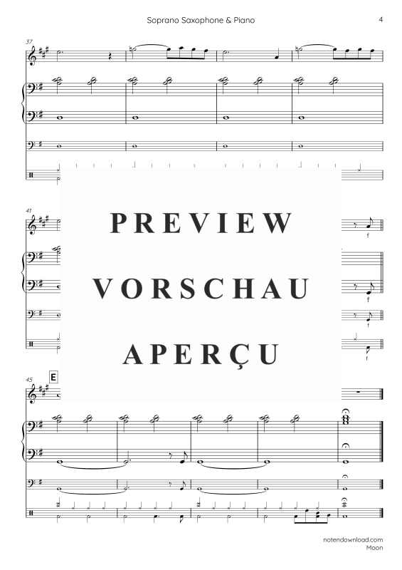 Produktgalerie: Seite 9 von 11 Moon, , Sopran Saxophon und Klavier - E-Bass und Drum Set optional