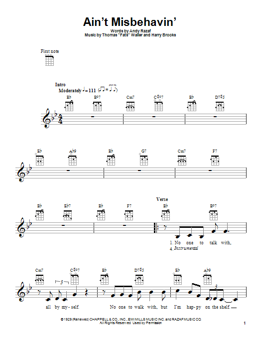 Product gallery: Page 1 of 1 Ain't Misbehavin', Thomas "Fats" Waller